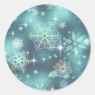 Adesivo Prettiest Snowflakes, Teal ID846
