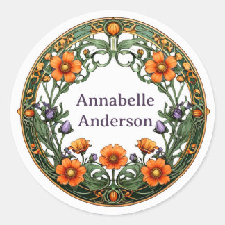 Adesivo Pretty Art Nouveau Floral Sticker