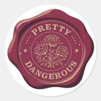 Adesivo pretty dangerous seal wax sticker | historical man