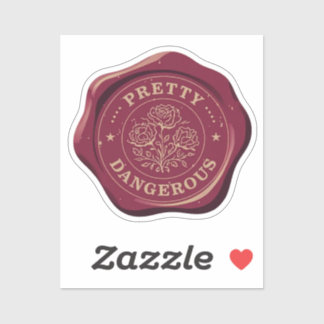 Adesivo pretty dangerous seal wax sticker | historical man