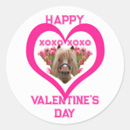 Adesivo Pretty Pony in Pink Valentine's Day for Kids