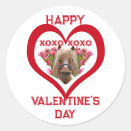 Adesivo Pretty Pony in Red Valentine's Day for Kids