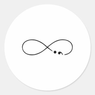 Adesivo Prevenção à Consciência do Suicídio Semicolon Cura