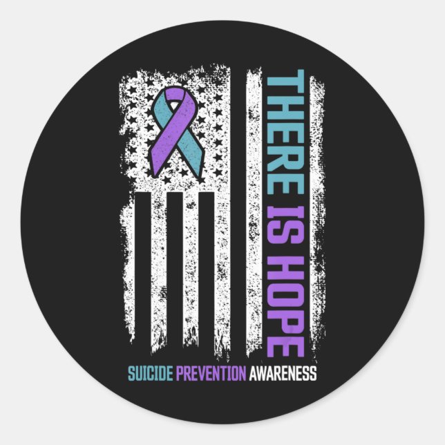 Adesivo Prevenção ao suicídio Bandeira Americana Esperando (Frente)