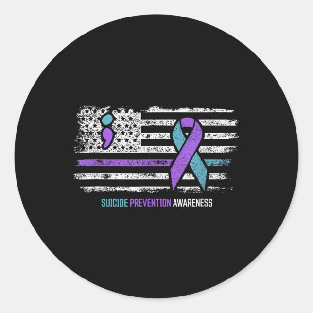 Adesivo Prevenção ao suicídio Bandeira Americana Sensibili (Frente)