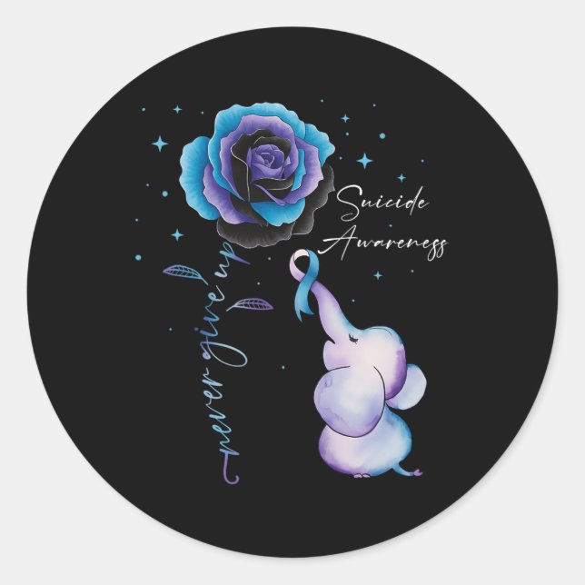 Adesivo Prevenção ao suicídio Sensibilização do Elefante G (Frente)