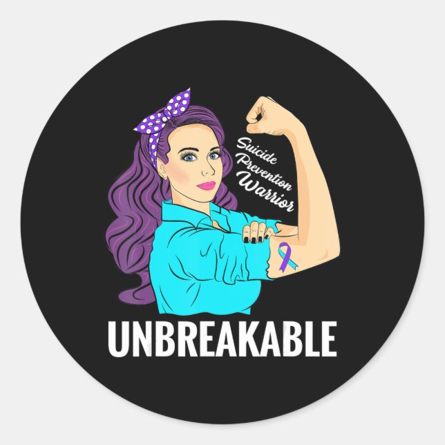 Adesivo Prevenção ao suicídio Sensibilização para a Guerra (Frente)