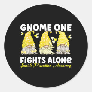 Adesivo Prevenção da Conscientização Amarela do Gnome Um L