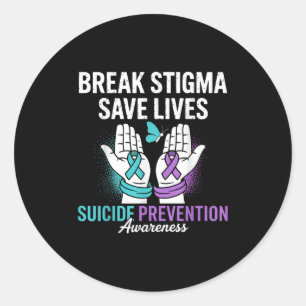 Adesivo Prevenção de Suicídio Suporte Quebre Estigma Consc