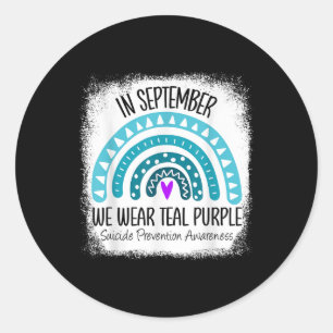 Adesivo Prevenção Do Suicídio De Fita Roxo-Arco-Íris