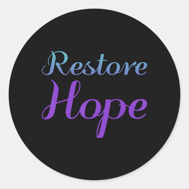 Adesivo Prevenção Restaurar Esperança (Frente)