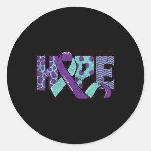 Adesivo Prevenção Suicida Sensibilização Teal E Roxo