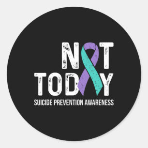 Adesivo Prevenção Suicida Sensibilização Teal E Roxo