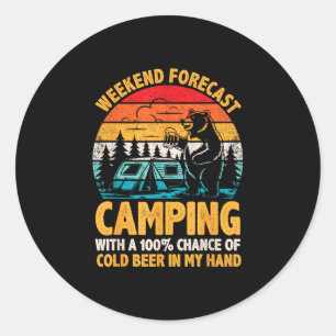 Adesivo Previsão de fim de semana de camping 100% de chanc
