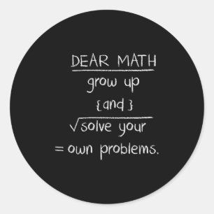 Adesivo Prezada citação Engraçada Matemática