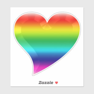 Adesivo Pride Heart lgbtq lgbt indicador arco-íris cores 