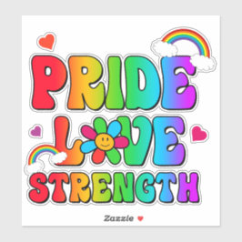 Adesivo Pride Love Força Rainbow