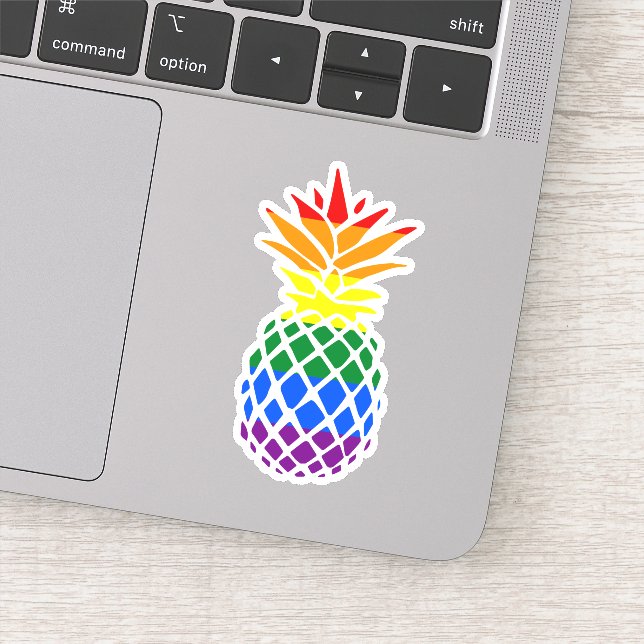 Adesivo Pride Pineapple | Sinalizador arco-íris (Detalhe)
