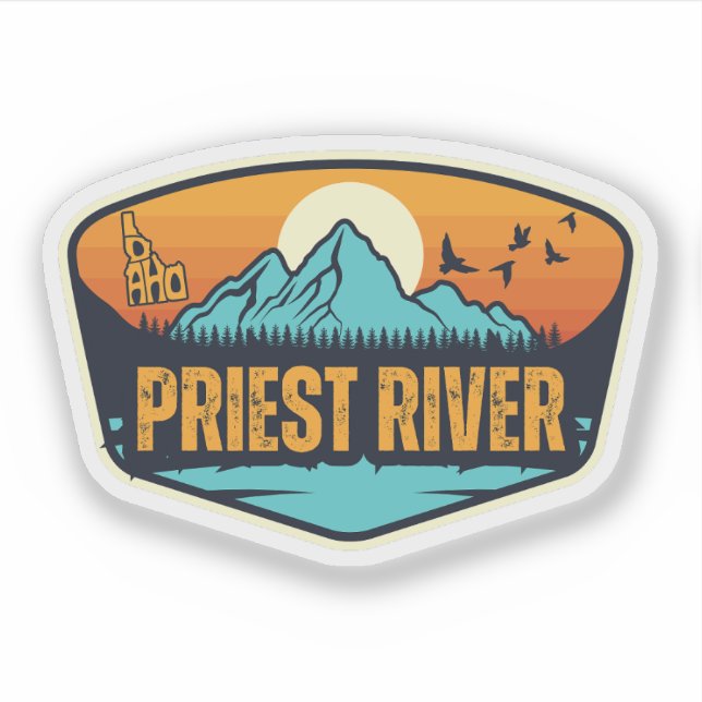 Adesivo Priest River, Idaho (Frente)
