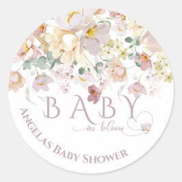 Adesivo Primavera Bloom Wildflower Purple Girl Chá de fral