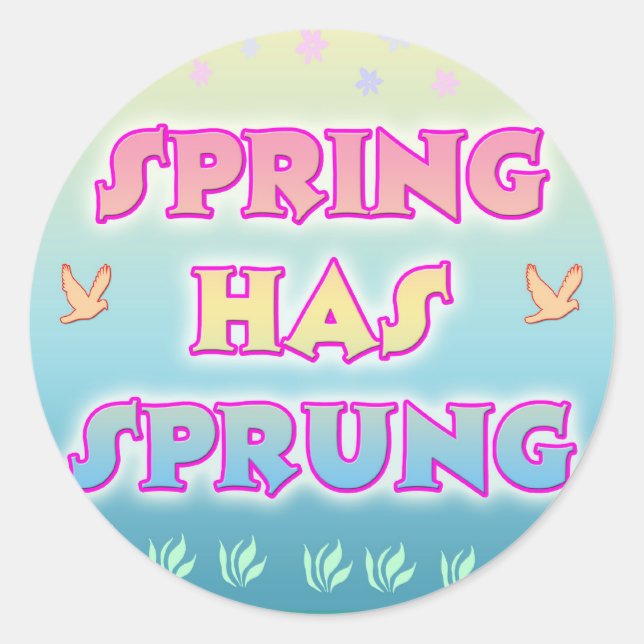 Adesivo Primavera Com Sprung Sticker (Frente)