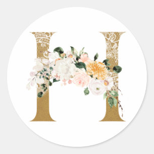 Adesivo Primavera de casamento de verão MONOGRAM H