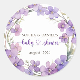 Adesivo Primavera Delicar Chá de fraldas de Flores Violeta