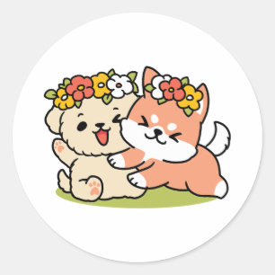 Adesivo Primavera dentro da cutena - Ilustração Adorável d