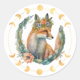 Adesivo Primavera Fox Moon Phase