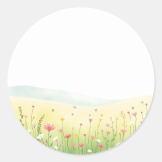 Adesivo Primavera Garden Watercolor com verde-mint