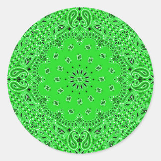 Adesivo Primavera Green Paisley Western Bandana Scarf Impr