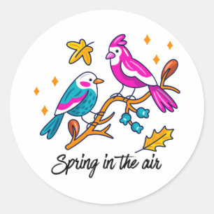 Adesivo Primavera no ar Classic Round Sticker