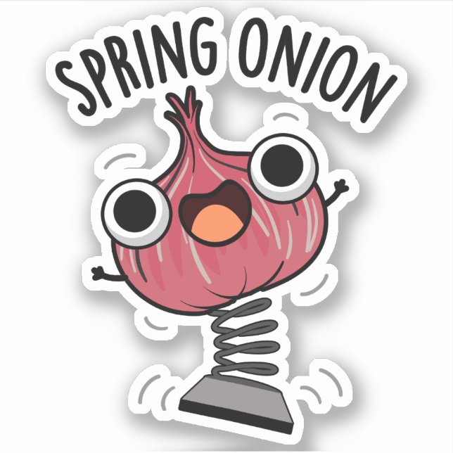 Adesivo Primavera Onion Funny Veggie Pun (Frente)
