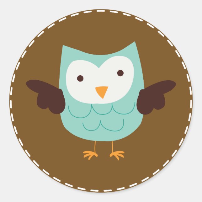 Adesivo Primavera Owl {aqua} (Frente)