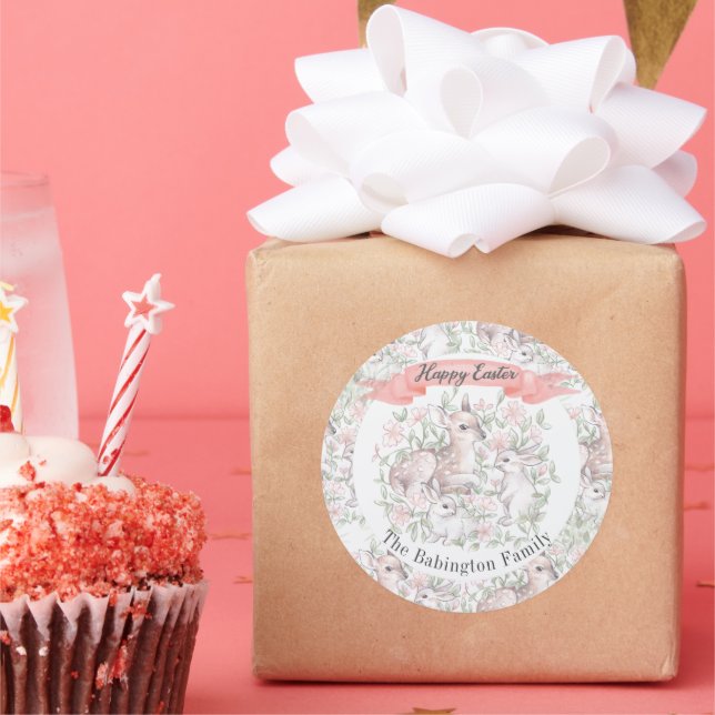 Adesivo Primavera personalizado coelhinho de veado (Festa)