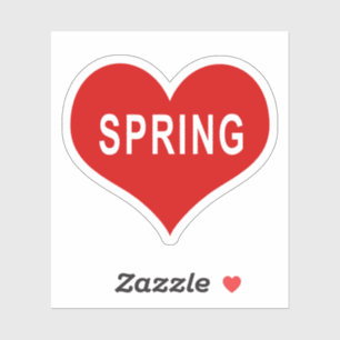 Adesivo PRIMAVERA Red Love Heart Vinyl Sticker