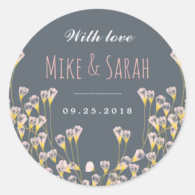 Adesivo Primavera Rustic Flower Garden Weding Sticker (Frente)