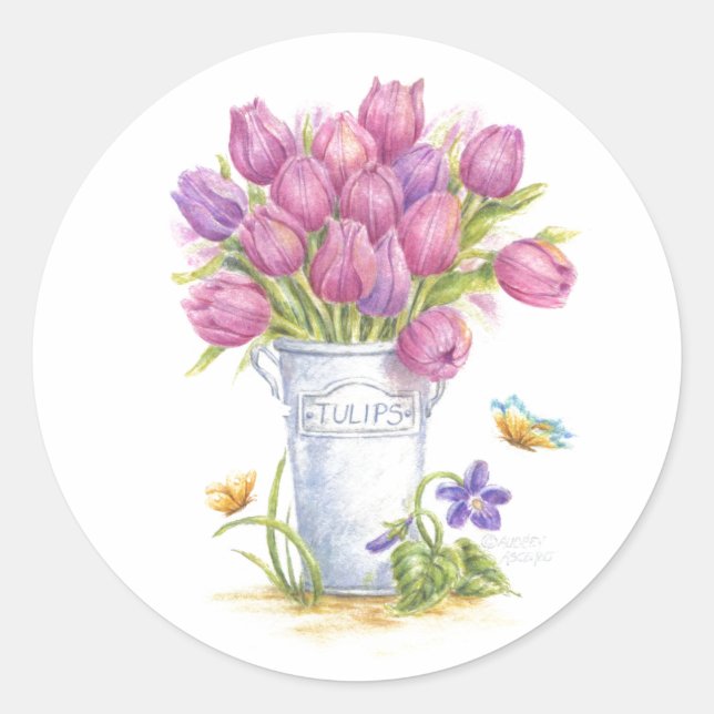 Adesivo Primavera Tulip Pail Stickers (Frente)