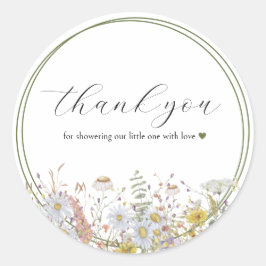 Adesivo Primavera Wildflower Baby in Bloom Favor Sticker