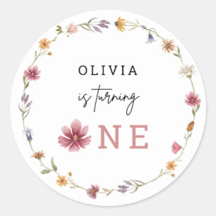 Adesivo Primavera Wildflower Está Turing One primeiro ani