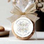 Adesivo Primavera Wildflower Meadow Chá de panela obrigado<br><div class="desc">Capture a beleza da natureza no seu dia especial com o nosso belo obrigado de chá de panela de aquarela de flor silvestre que você cola. Elegante, único e florescendo com amor. Use os campos de texto para personalizar seu design com seu próprio texto e detalhes. Se quiser alterar o...</div>