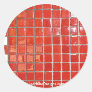 Adesivo Primaveras Quentes, Azulejos Vermelhos AR Presente