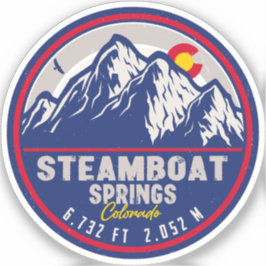 Adesivo Primaveras Steamboat Colorado Retro Sunset Souveni