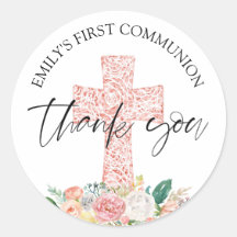 Primeira Comunhão Cruz Floral Rosa Rosa Muito Obri