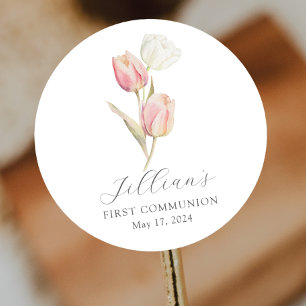 Adesivo Primeira Comunhão da Tulipa Graciosa