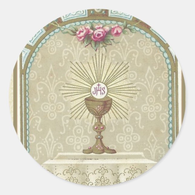 Adesivo Primeira Comunhão Eucaristia no Altar (Frente)