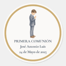 Primeira Comunhão Menino Rezando