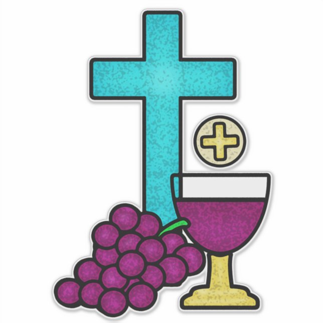 Adesivo Primeira Comunhão Santa (Frente)