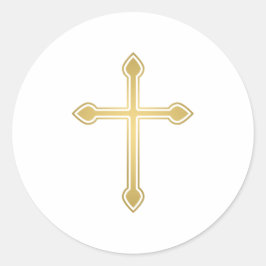 Adesivo Primeira Comunidade Dourada Cruz
