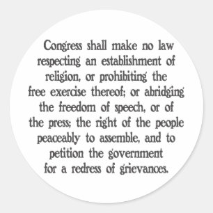 Adesivo Primeira Emenda